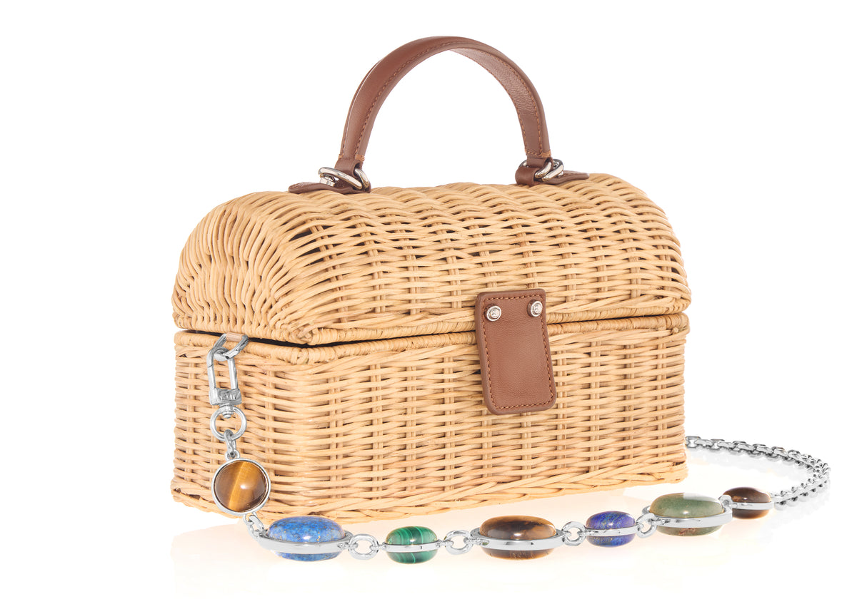 Isla Basket Semi Precious Stone Clutch