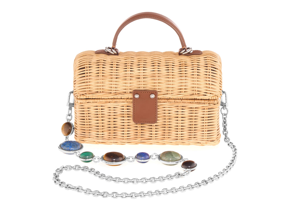 Isla Basket Semi Precious Stone Clutch
