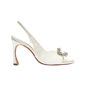 Isla Bridal 85 in Off White & Crystal