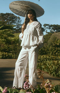 Isle Top in White Whimsy