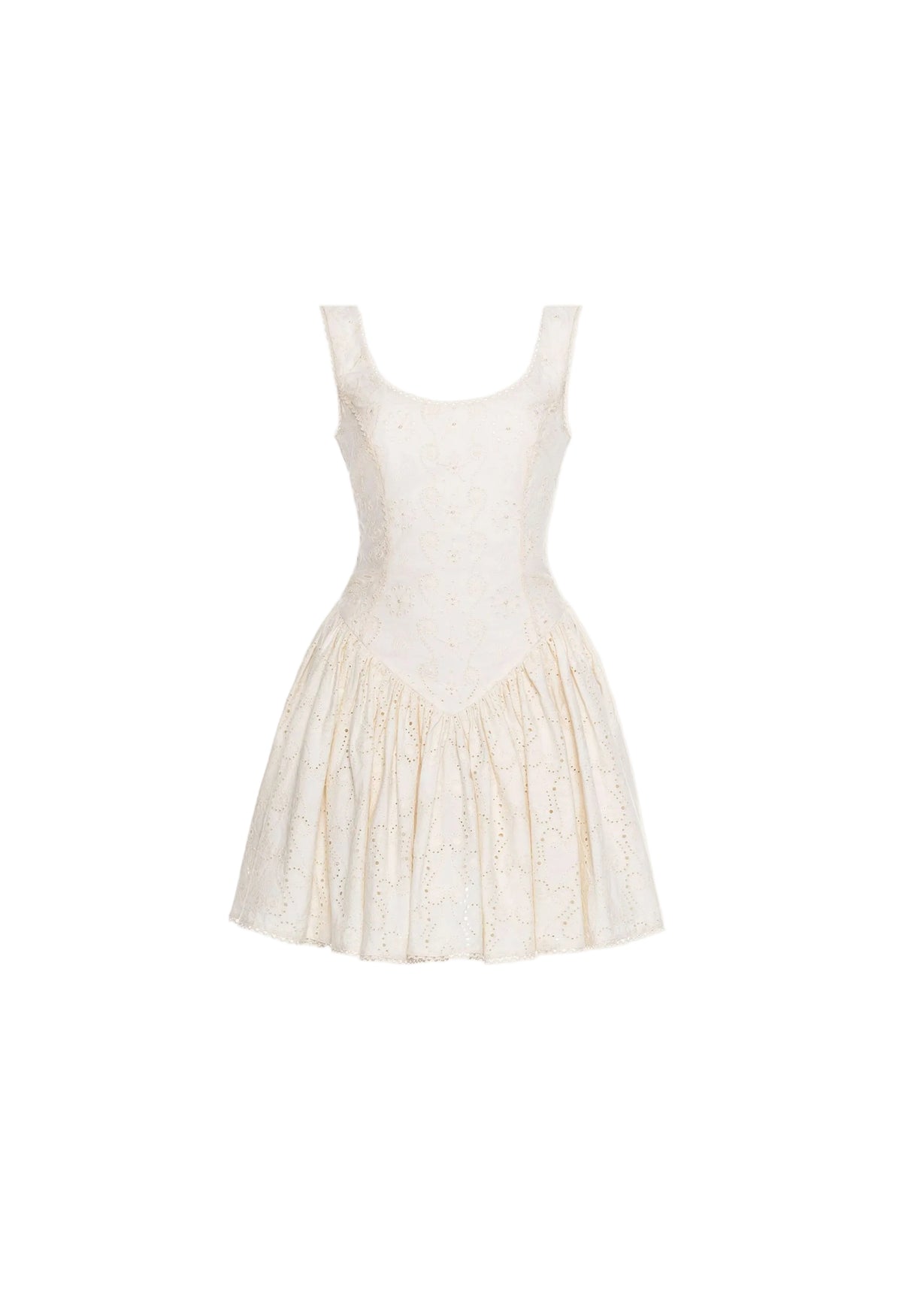 Pluma Mini Dress in Eyelet Playa