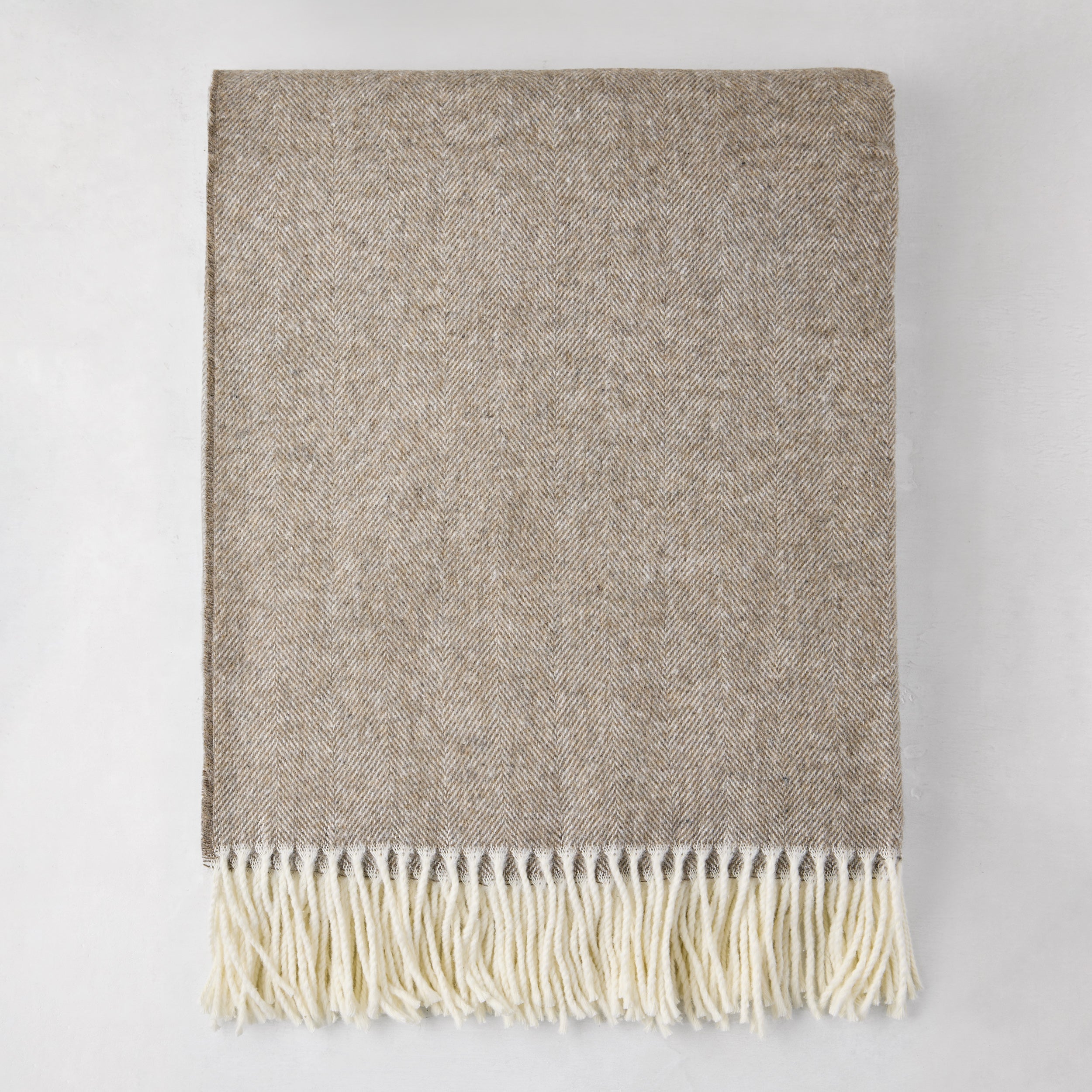 Barnwood Italian Herringbone Throw Blanket