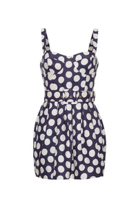 Etna Dress in Celeste Dot Navy