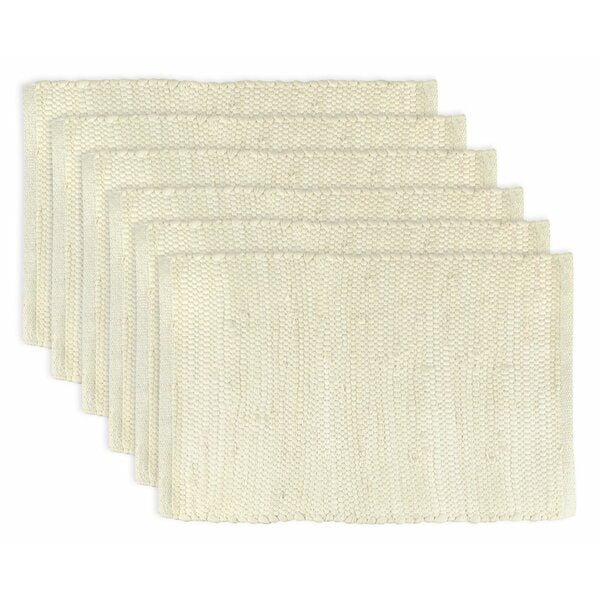 (Set of 6) Itzhak Cotton Striped Rectangle Placemat