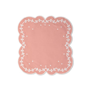 Ivy Placemat and Napkin Set in Pink