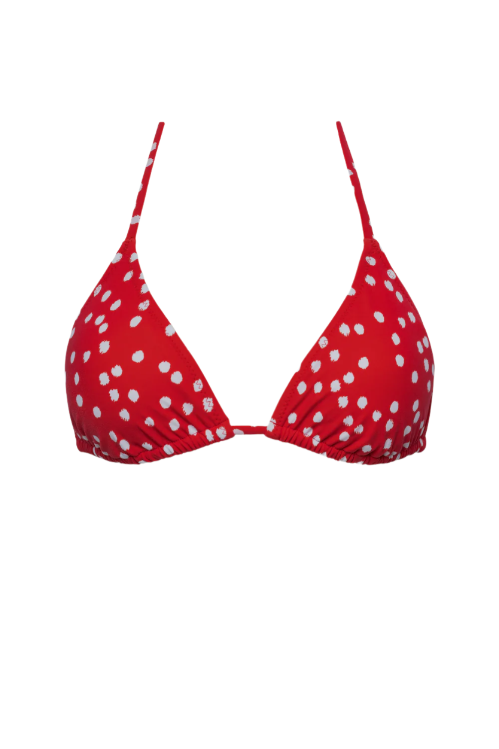 The Izzy Top in Red Ikat Dot
