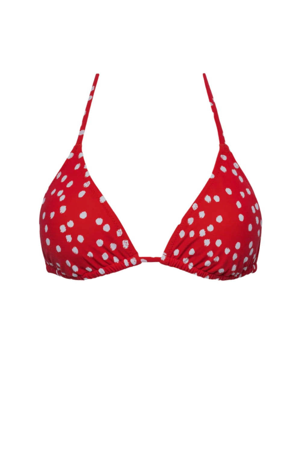 The Izzy Top in Red Ikat Dot