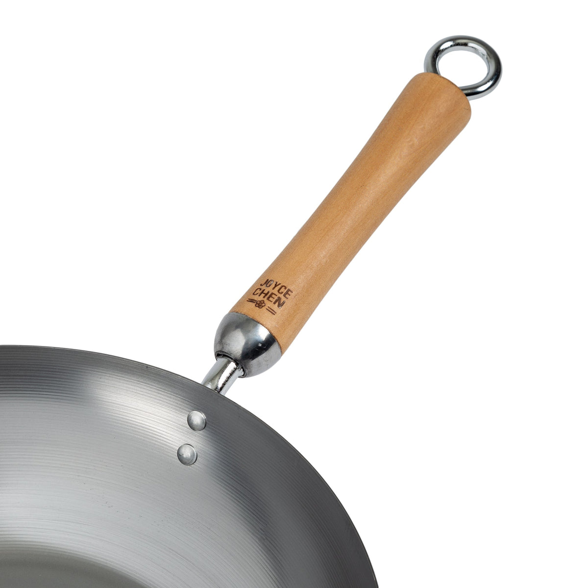 Classic Series Uncoated Carbon Steel Stir Fry Pan with Birch Handle in Silver