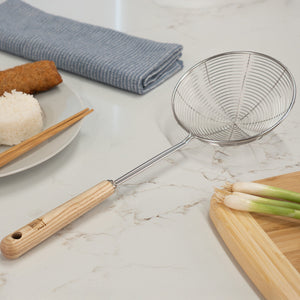Deluxe Stainless Steel Spider Strainer in Natural