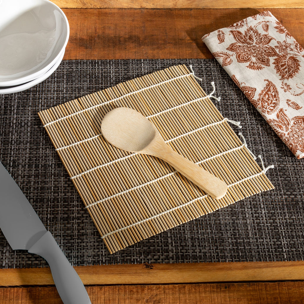 Sushi Making Kit with Sushi Roller in Natural, Set of 2