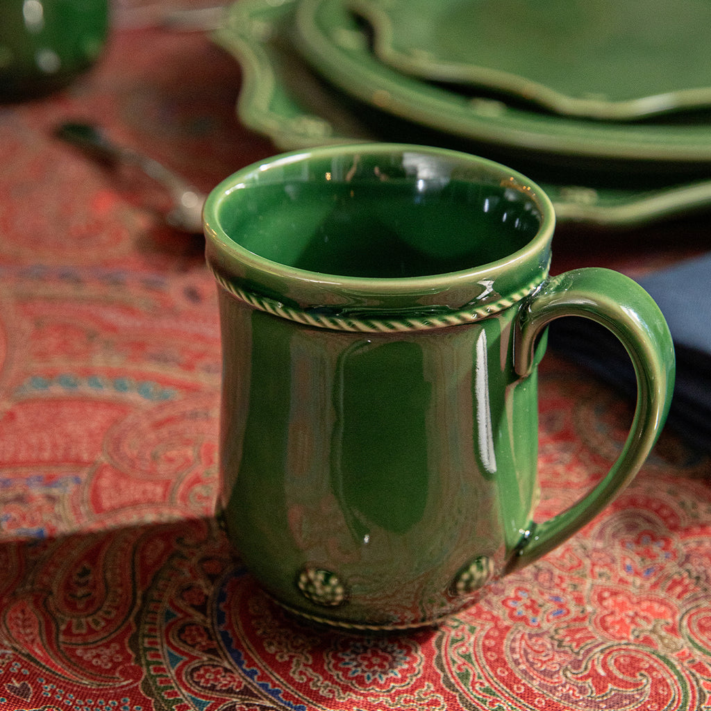 Berry & Thread Flared Mug in Basil