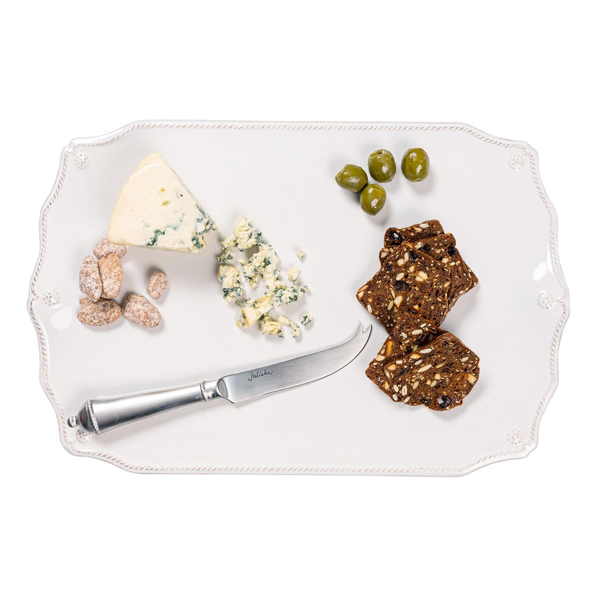 Berry & Thread 15" Serving Board with Knife in Whitewash
