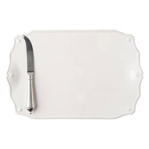Berry & Thread 15" Serving Board with Knife in Whitewash