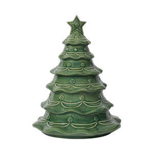 Berry & Thread Christmas Tree Cookie Jar With Lid in Basil