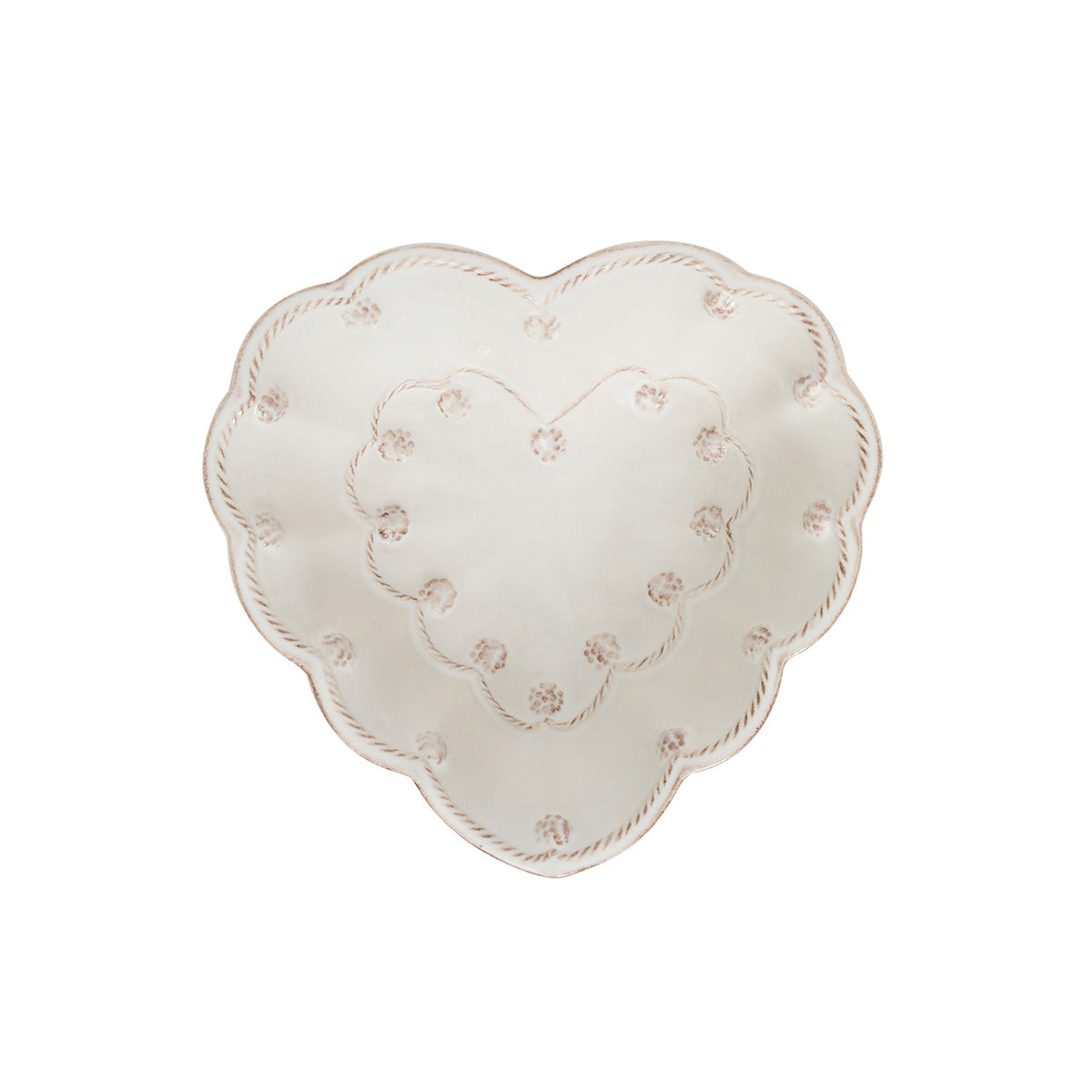 Berry & Thread 6.5" Heart Bowl in Whitewash