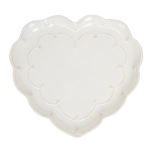 Berry & Thread 15" Heart Platter in Whitewash