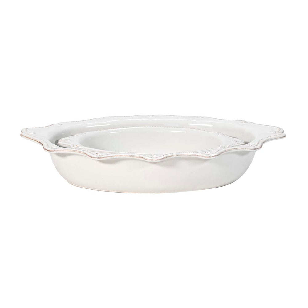 Berry & Thread Oval Baker in Whitewash, Set of 2