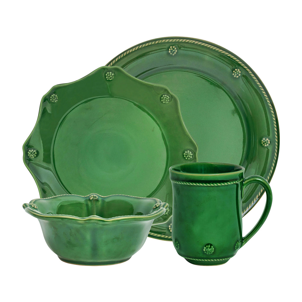 Berry & Thread Place Setting in Basil, Set of 4