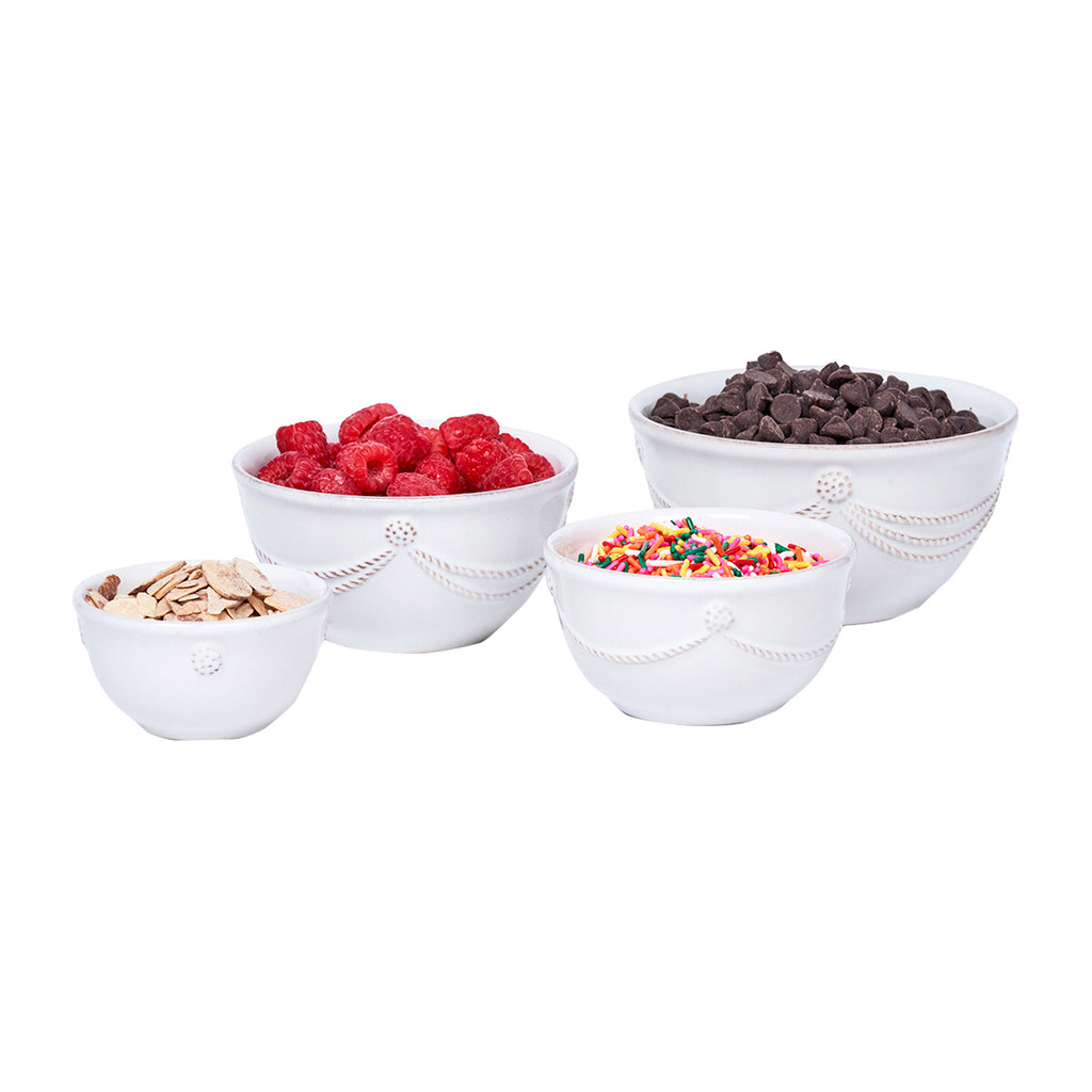 Berry & Thread Nesting Prep Bowl in Whitewash, Set of 4