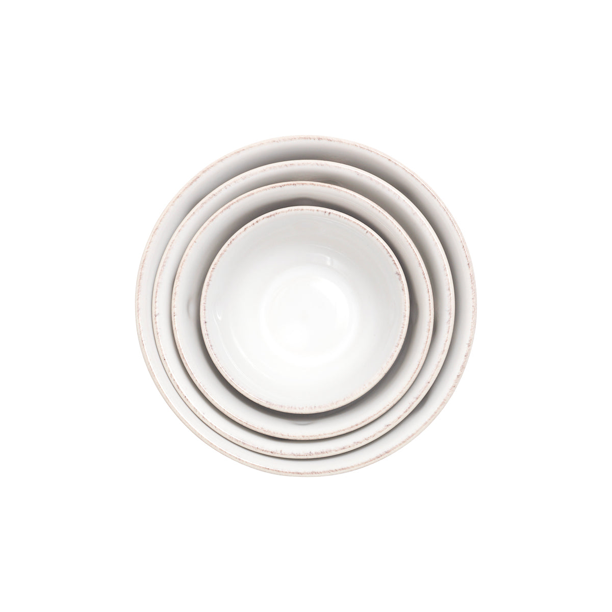 Berry & Thread Nesting Prep Bowl in Whitewash, Set of 4