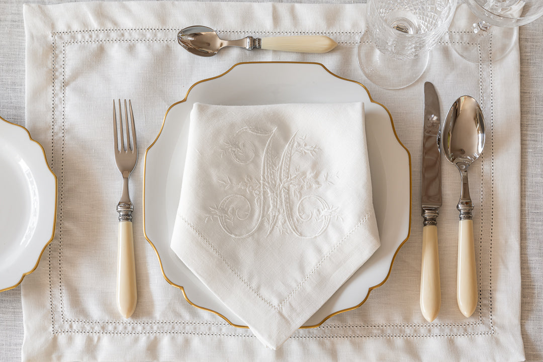 Set of Double Hemstitch Edge Placemats