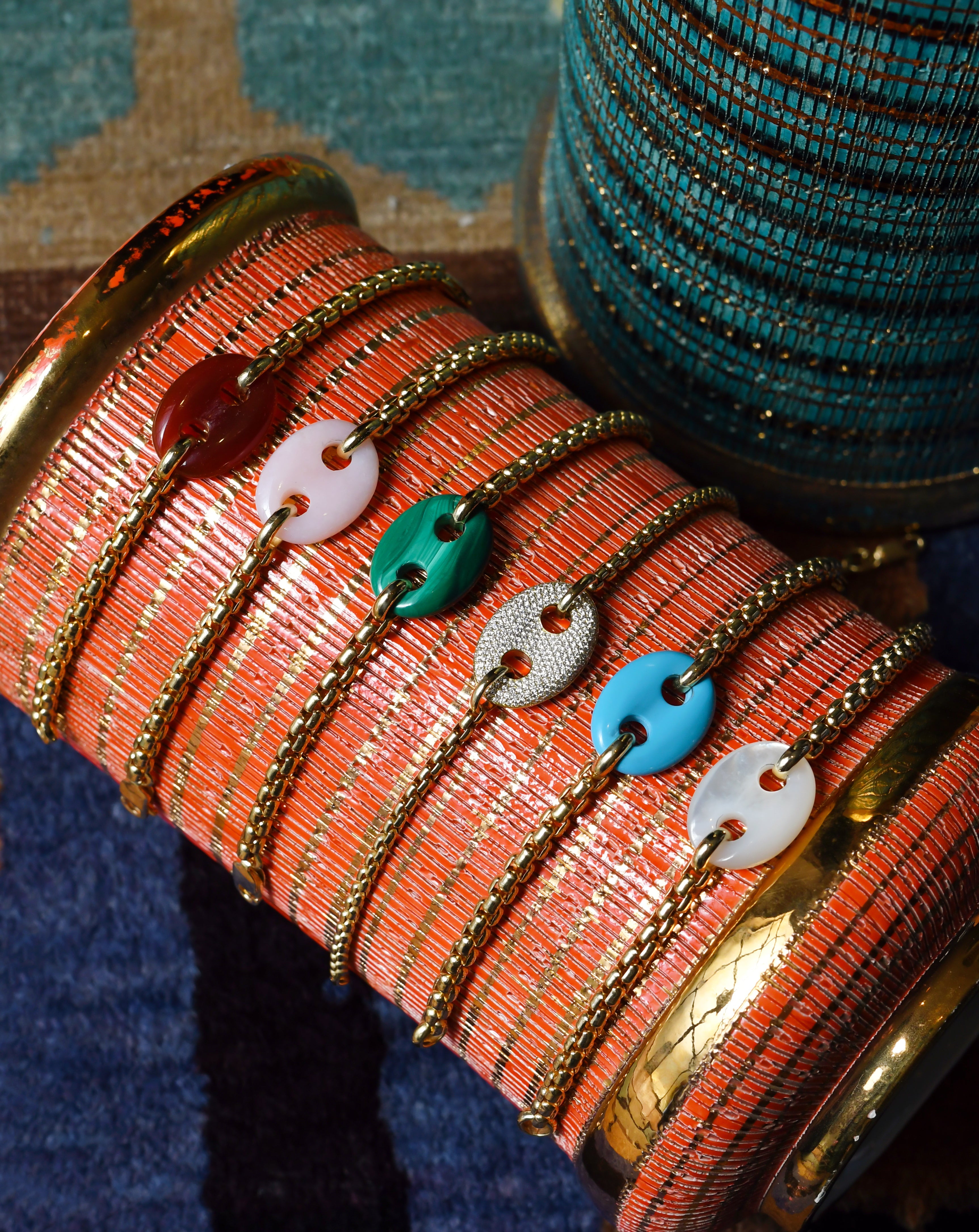 Single Stone Mariner Link Bracelet | Over The Moon