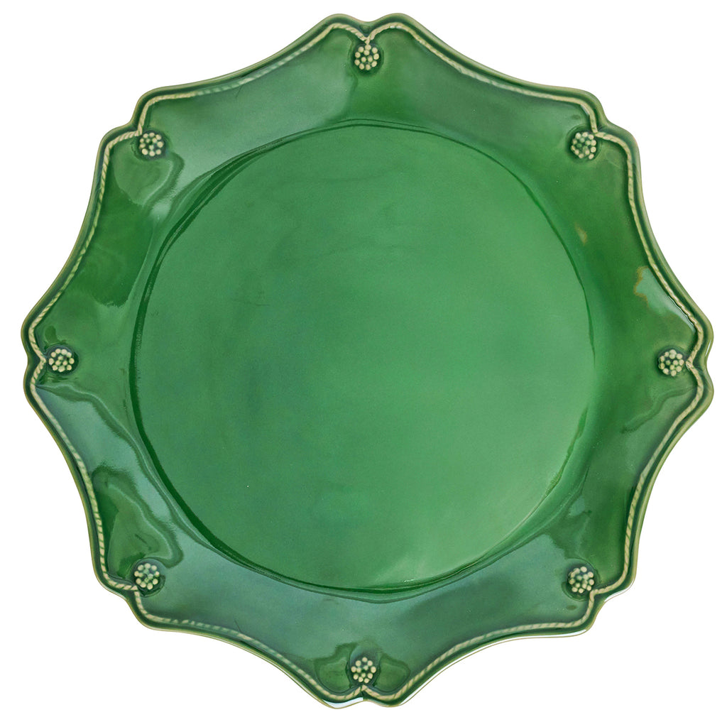 Berry & Thread Scalloped Charger/Platter in Basil