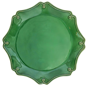 Berry & Thread Scalloped Charger/Platter in Basil