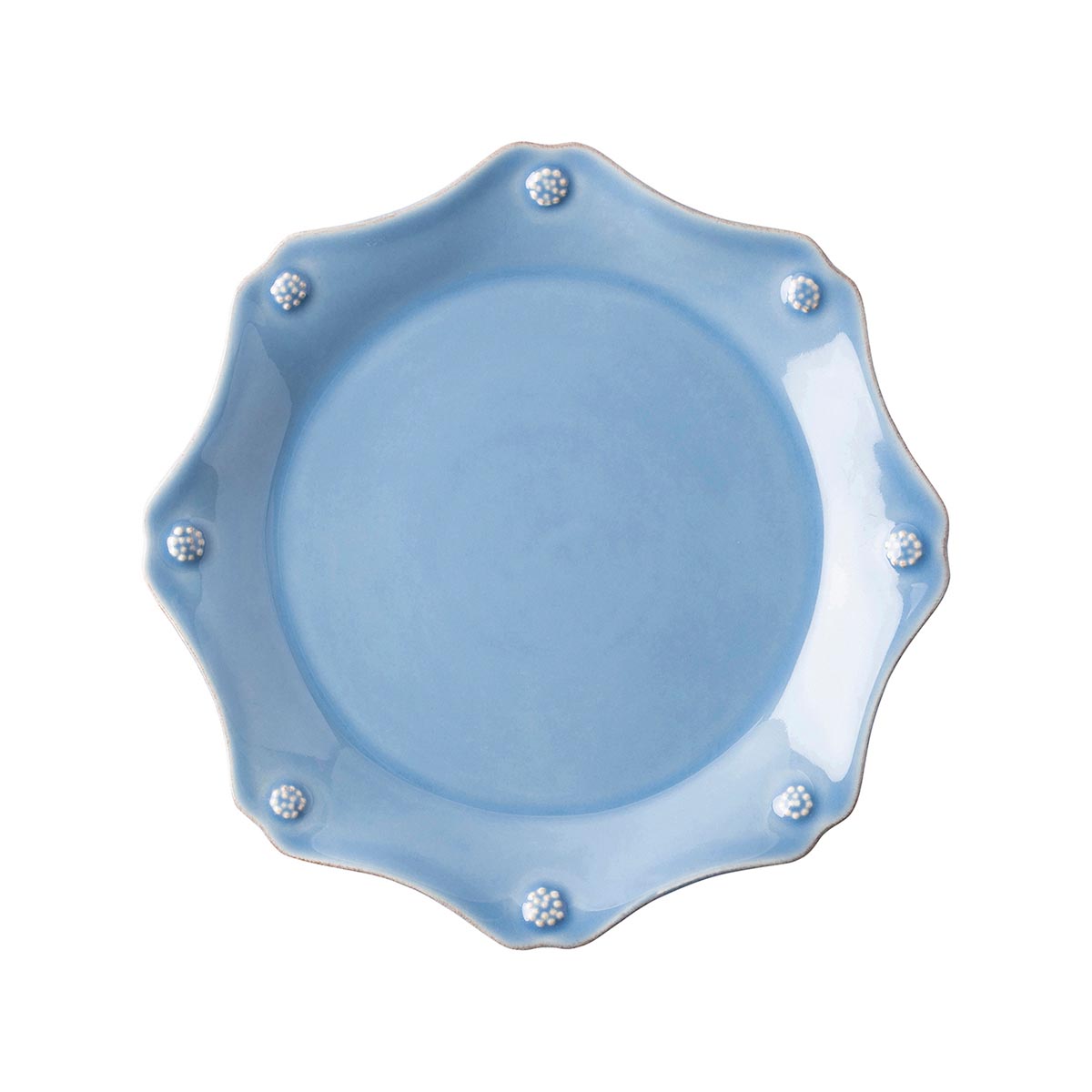 Berry & Thread Scalloped Dessert/Salad Plate in Chambray