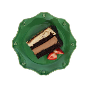 Berry & Thread Scalloped Dessert/Salad Plate in Basil