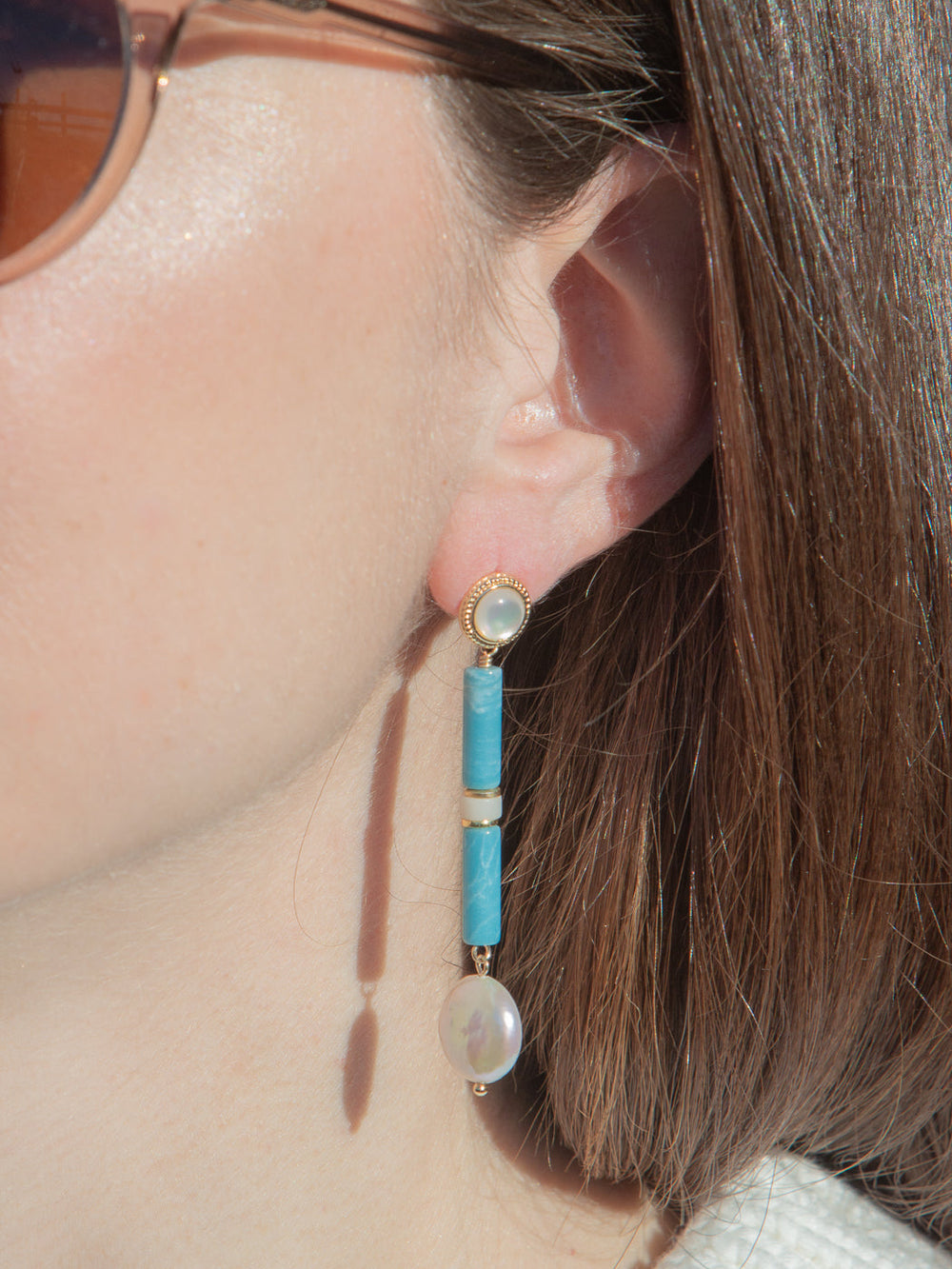 Jennie Earrings in Blue