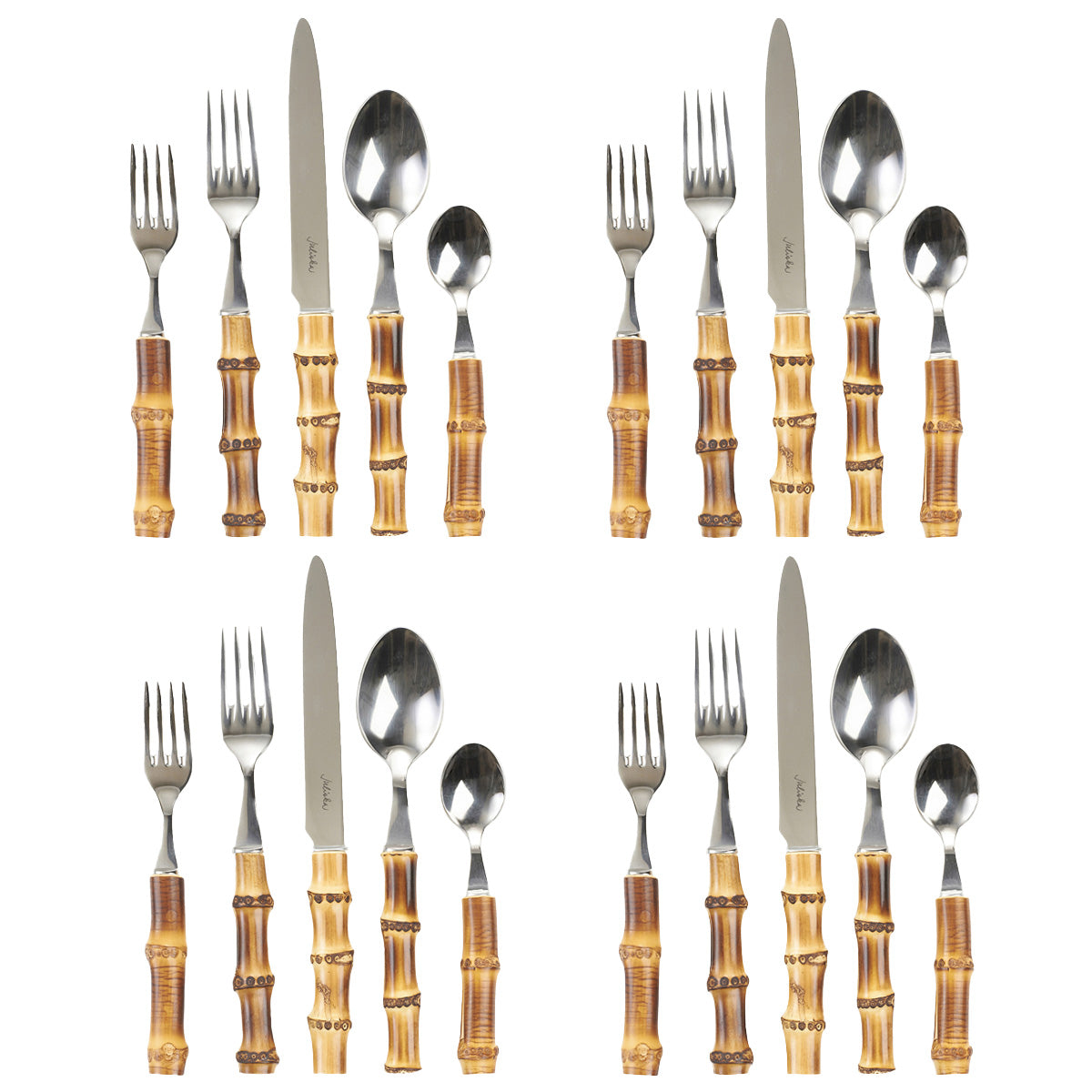 Bamboo 20-Piece Place Setting in Natural