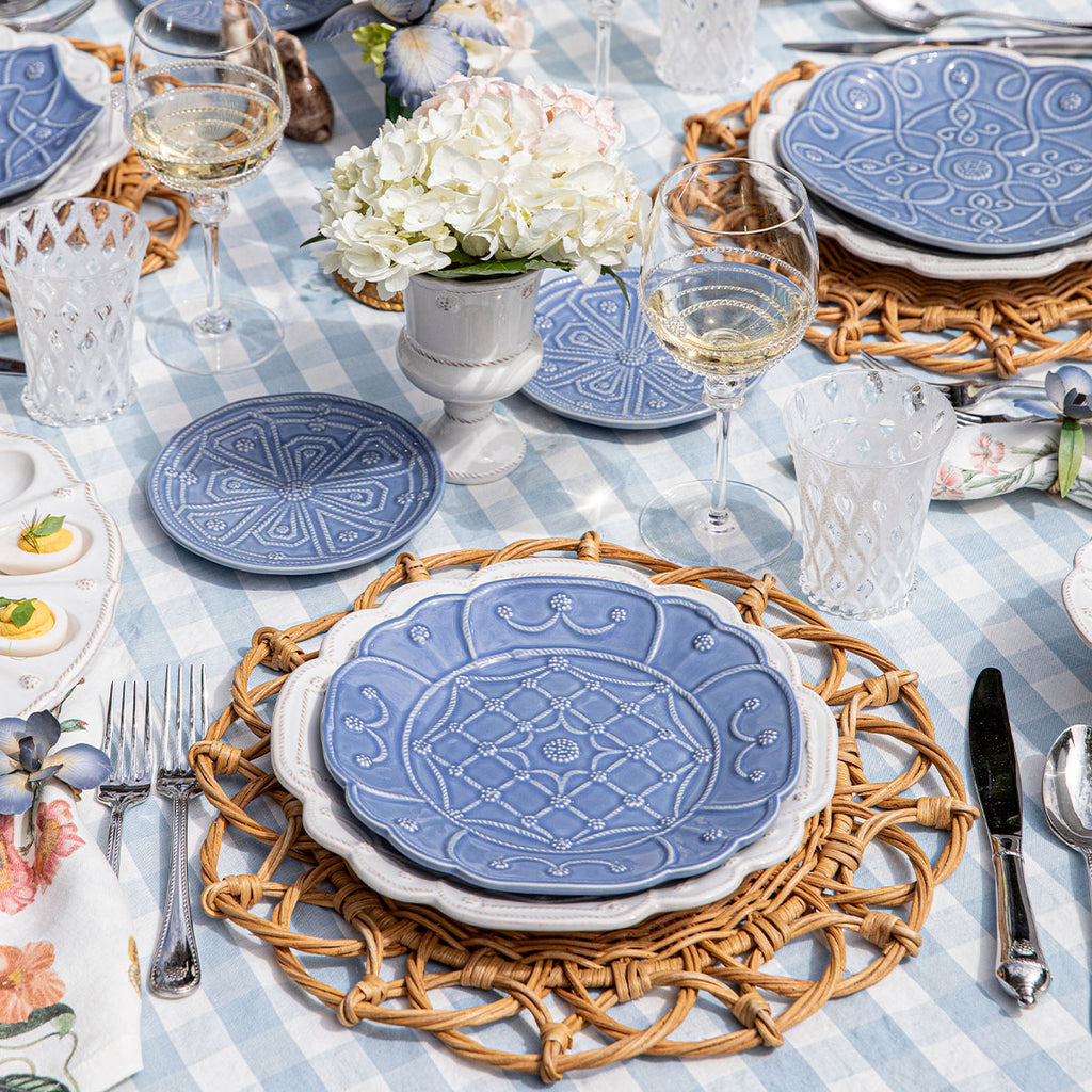Jardins du Monde Dessert/Salad Plate Assorted in Chambray, Set of 4
