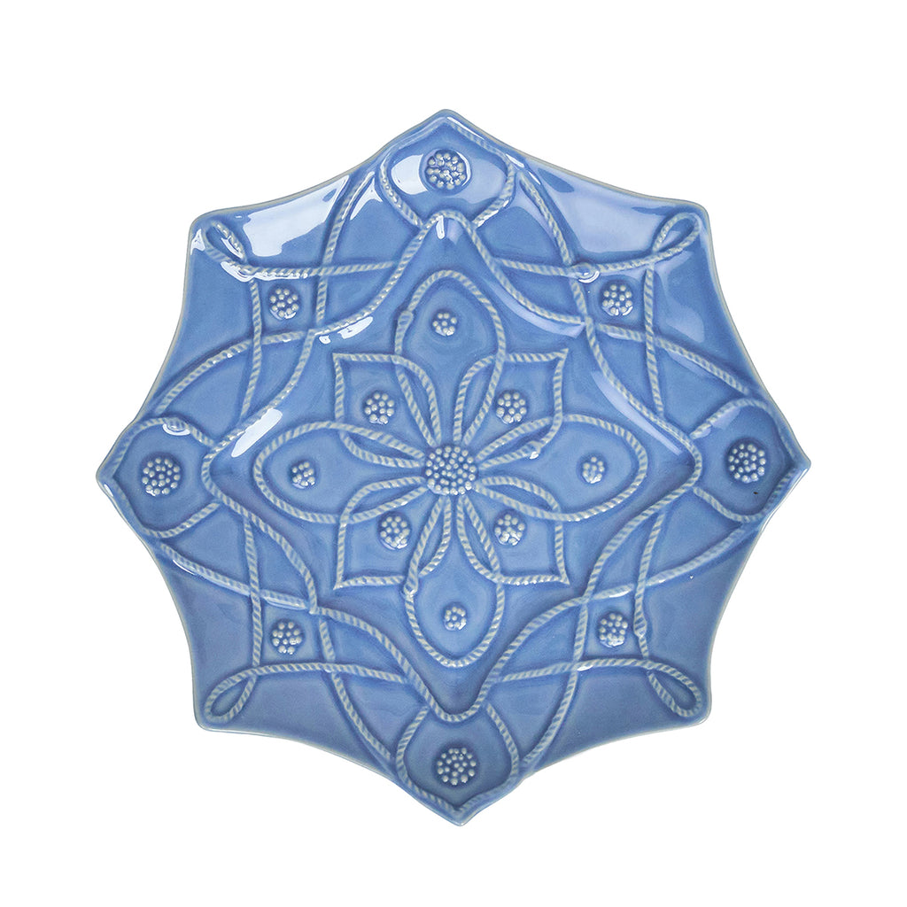 Jardins du Monde Dessert/Salad Plate Assorted in Chambray, Set of 4