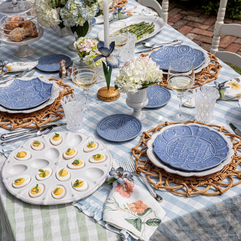 Jardins du Monde Side/Cocktail Plate Assorted in Chambray, Set of 4