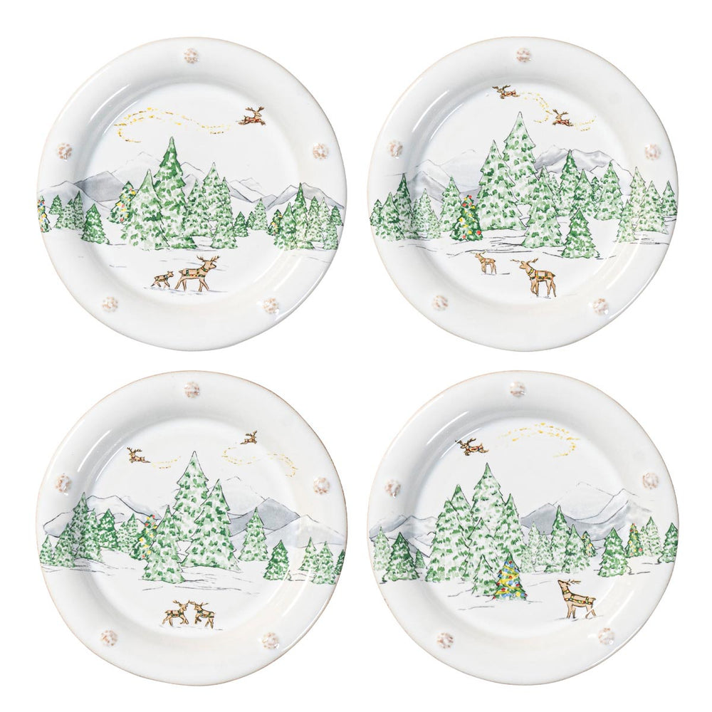Berry and Thread North Pole Cocktail Plate, Set of 4