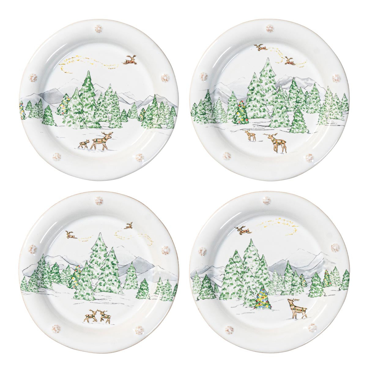 Berry and Thread North Pole Cocktail Plate, Set of 4