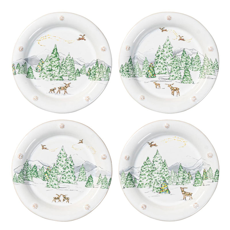 Berry and Thread North Pole Cocktail Plate, Set of 4