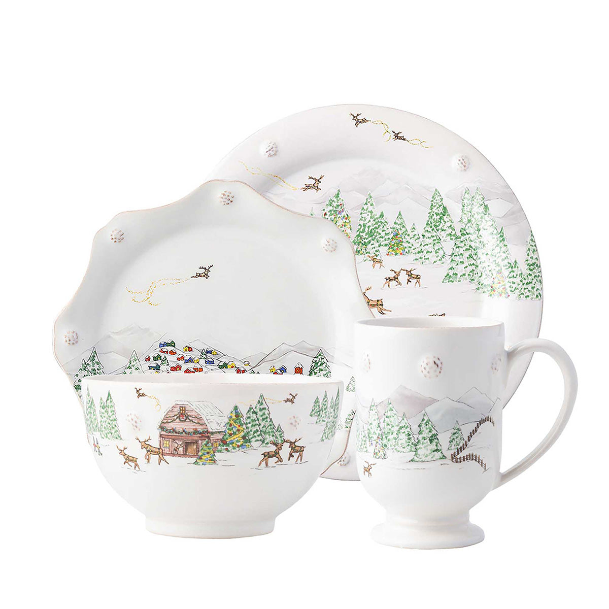 Berry & Thread North Pole Place Setting, Set of 4