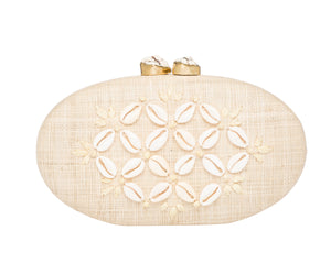 Joanna Clutch in Natural & Ivory