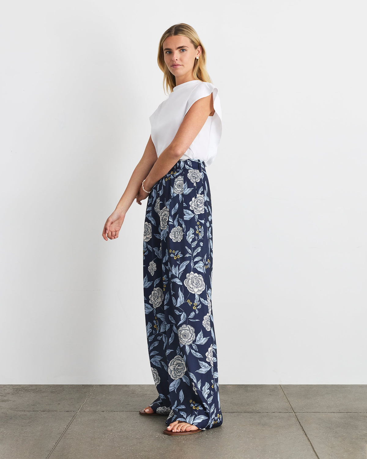 Jodi Pant in Maritime Blue Multi Floral