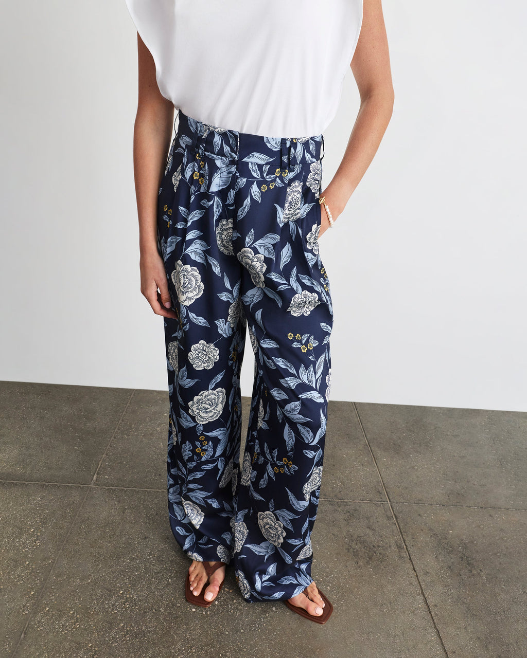 Jodi Pant in Maritime Blue Multi Floral