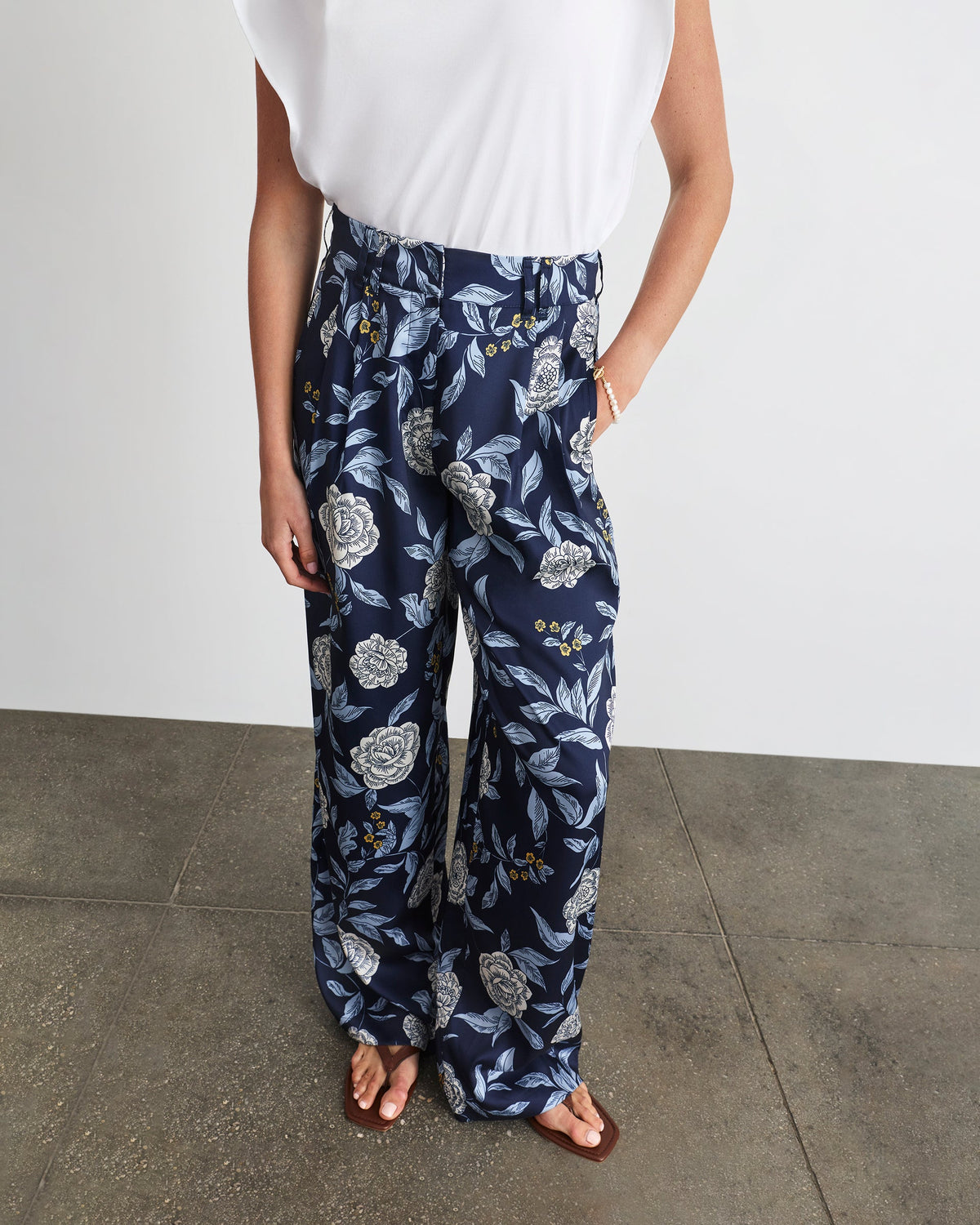 Jodi Pant in Maritime Blue Multi Floral
