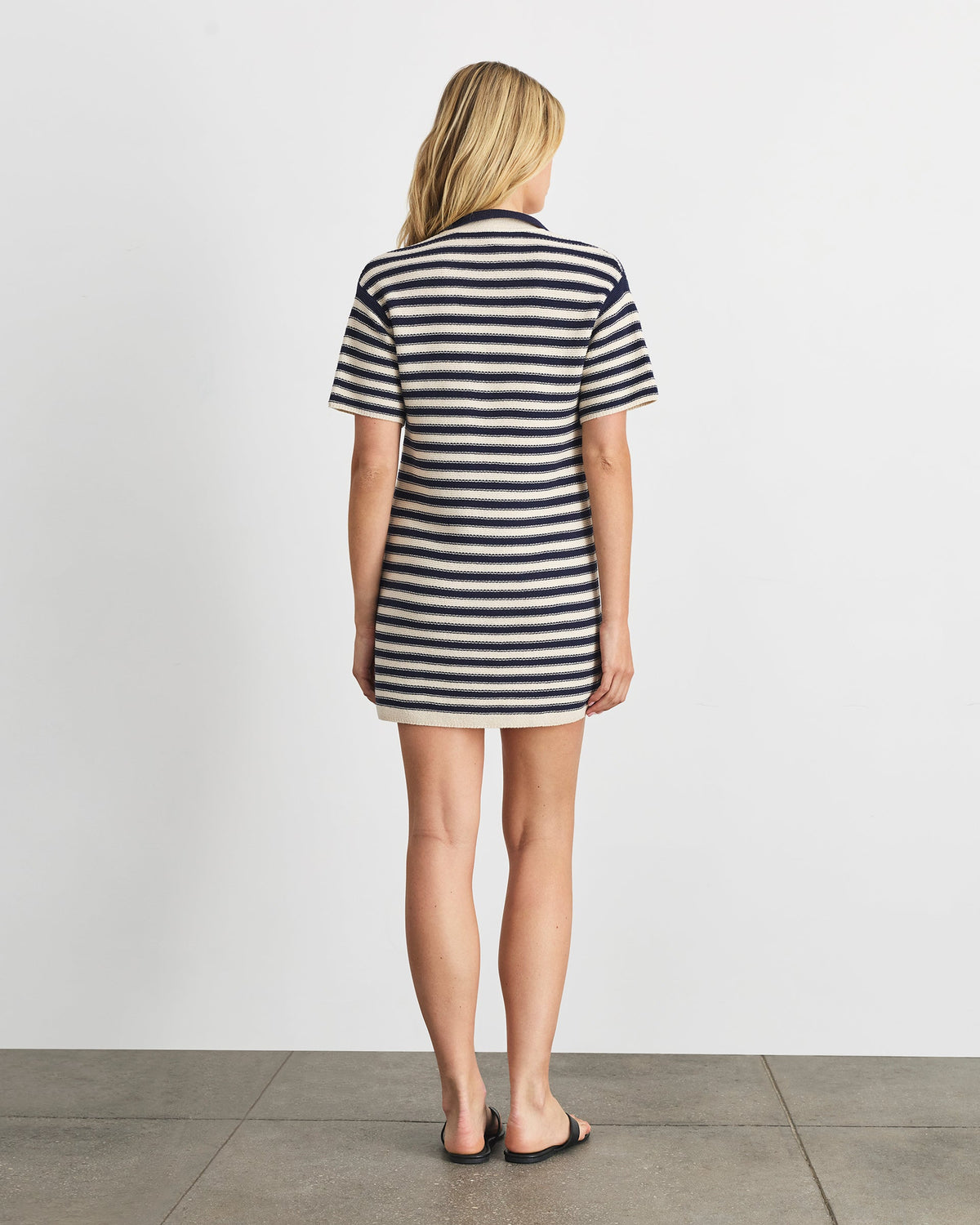Joni Dress in Maritime Blue Cream Stripe