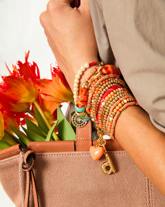 The Super Size Happy Cord Bracelet in Orange