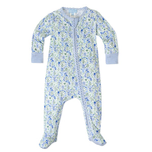 Joy Street Kids Baby Birth Flower Zip Onesie