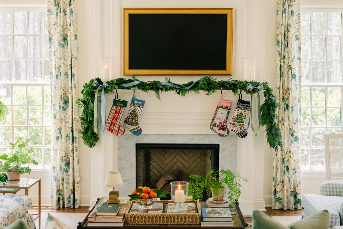 Needlepoint Ribbon Christmas Tree Stocking