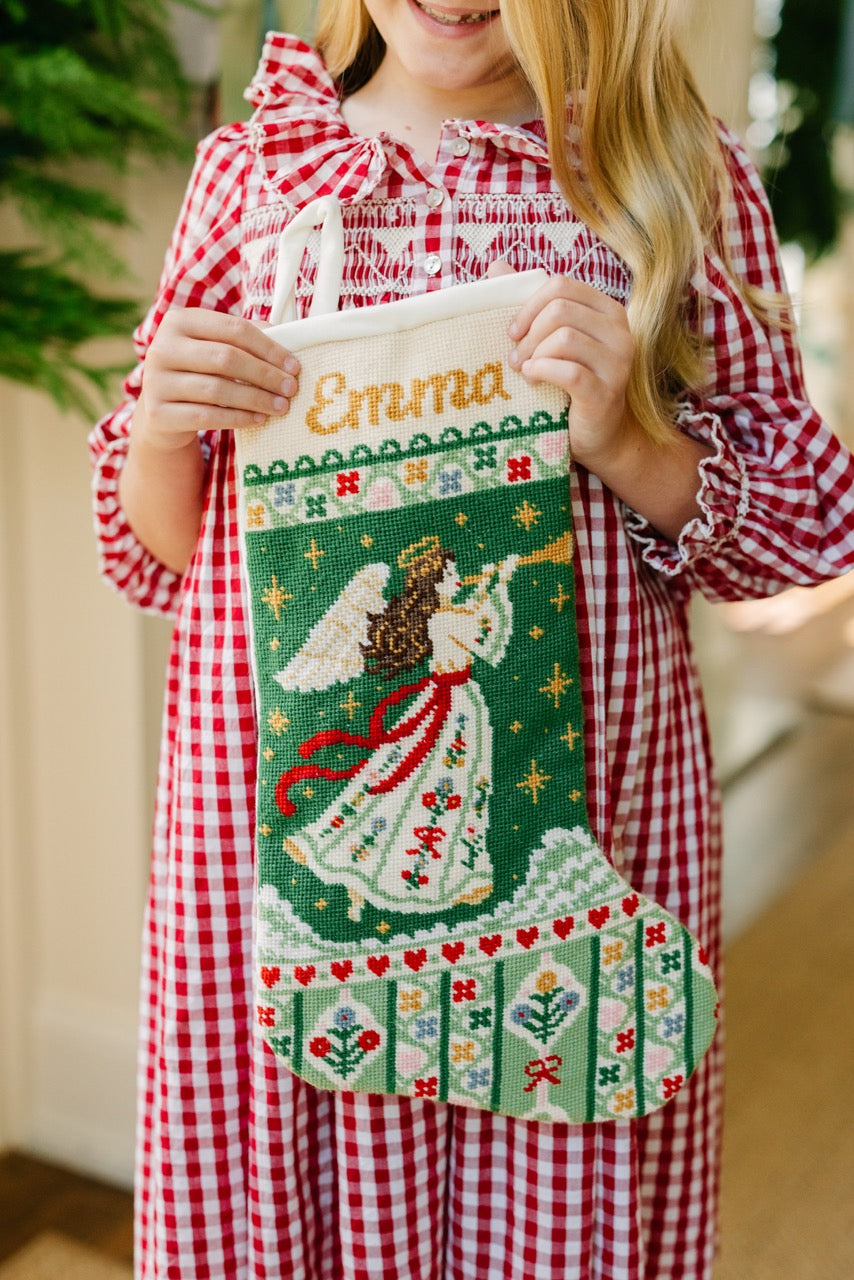 Needlepoint Angel Stocking