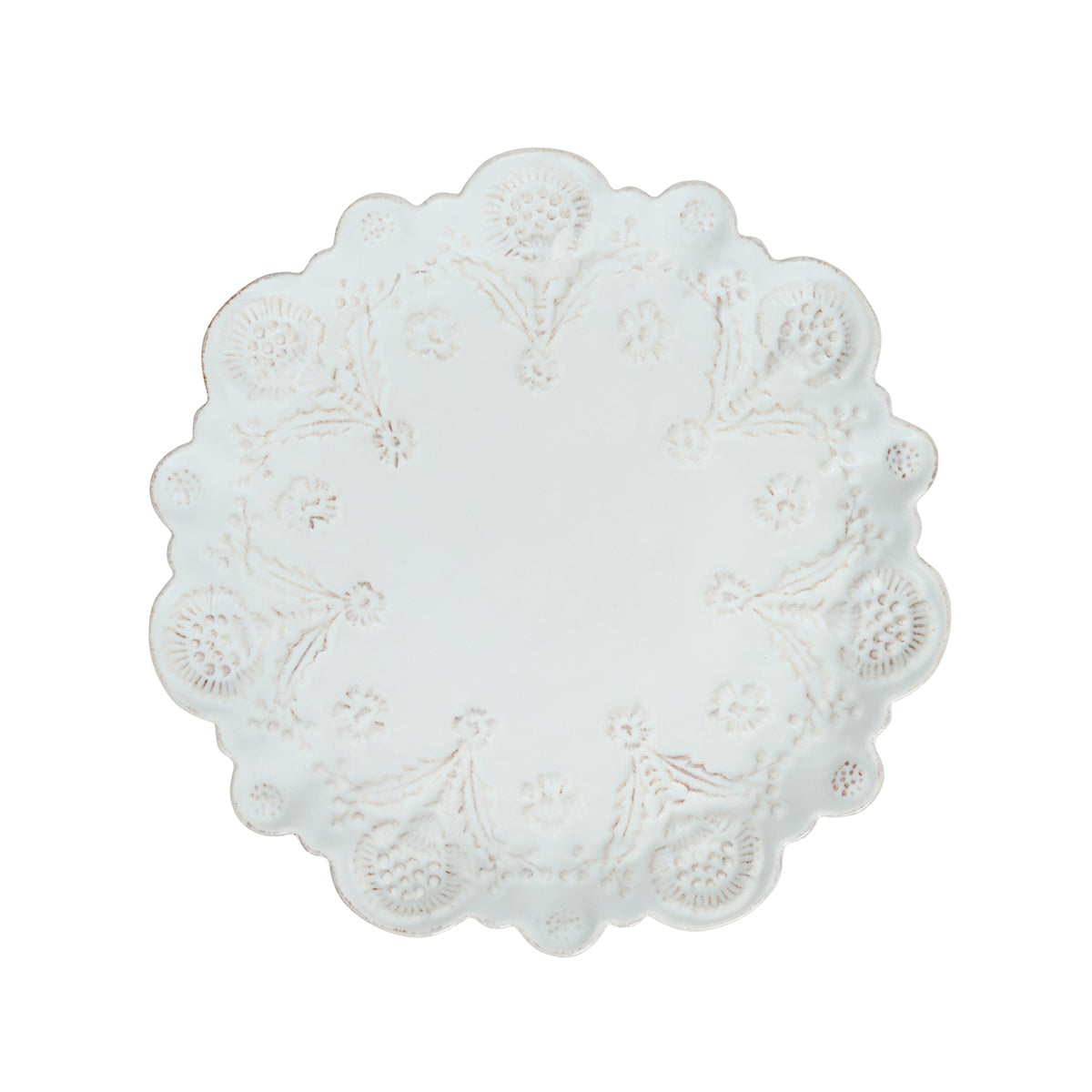Berry & Thread Thistle Dessert/Salad Plate in Whitewash