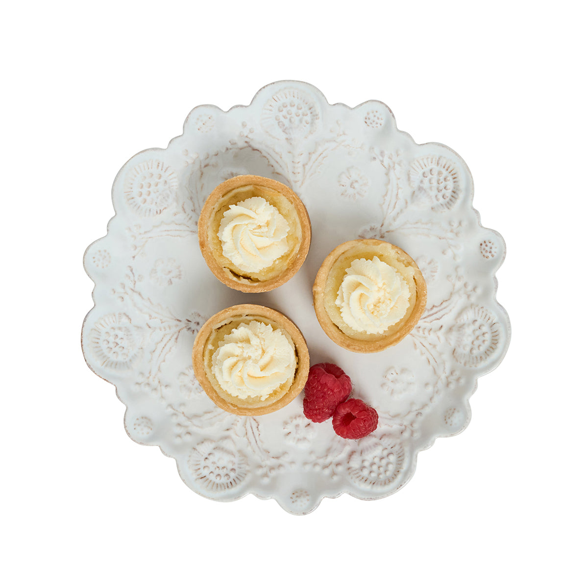 Berry & Thread Thistle Dessert/Salad Plate in Whitewash